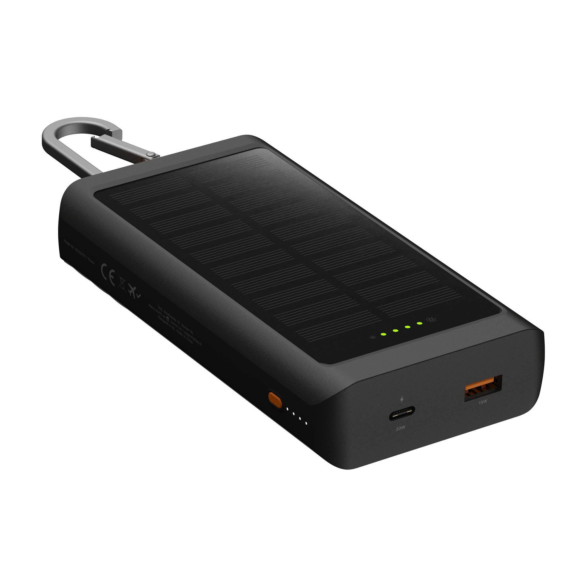 Xtorm Go2 Series Solar XG2ES101 Powerbank 10000 mAh 20 Watt Schwarz