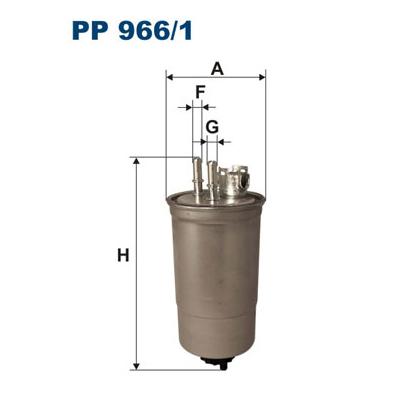 FILTRON Kraftstofffilter PP 966/1 Leitungsfilter 206mm für Fiat