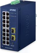 PLANET IP30 Industrial L2/L4 16-Port, Managed, L2/L4, Gigabit Ethernet (10/100/1000), Vollduplex, Wandmontage