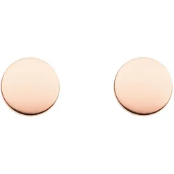 LEAF - OHRSTECKER PLÄTTCHEN POLIERT - rosegold