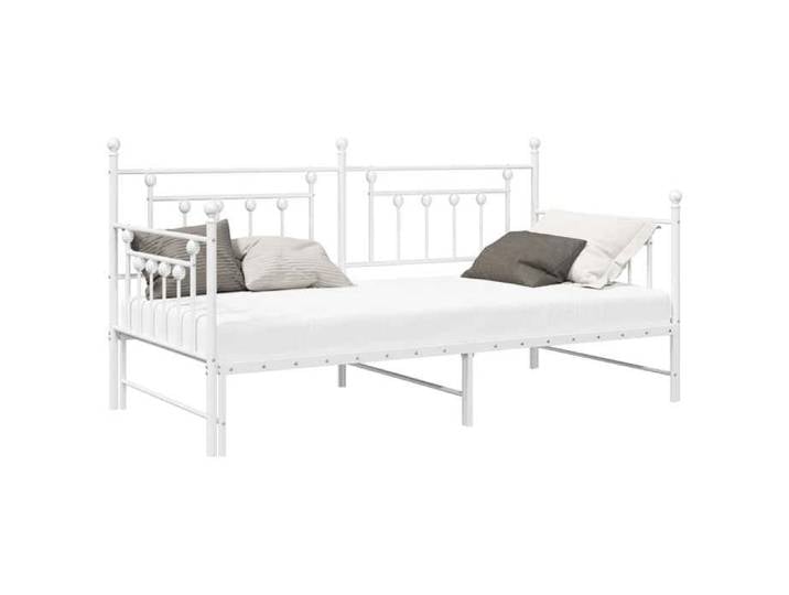 Remise Structure de lit adulte - Blanc - Cadre de lit de jour - Blanc - 90x190cm - Acier_poa46u