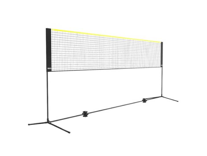VEVOR Filet de Badminton\, 4\,2 m\, Filet Pliable de Volley-Ball réglable en Hauteur\, Filet de Tennis Portable avec poteaux\, Support et Sac de Transport\, pour Les Jeux intérieur et extérieur de l'enfant