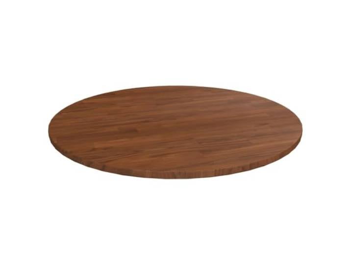 HEFZGDB Runde Tischplatte aus Eichenholz Ø90x1,5 cm Dunkelbraun Behandelte Oberfläche Massivholz für Couchtisch Beistelltisch Bartisch rustikales Design langlebig und pflegeleicht