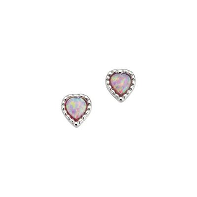 Paar Ohrstecker FIRETTI "Schmuck Geschenk Silber 925 Ohrschmuck Ohrringe Opal", rosa (silberfarben, mehrfarbig, mehrfarbig), Ohrringe, Damen, 7mm, Silber 925 (Sterlingsilber), mit Opal (synth.)