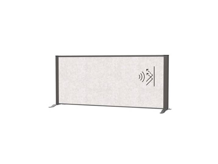 MAUL Sideboard Trennwand MAULconnecto Akustikvlies hellgrau anthrazit 120cm ruhigere Arbeitsbereiche, mehr Privatsphäre im Büro, flexibel freistehend platzierbar, edler Alurahmen, stabiler Standfuß