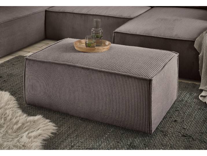Hocker GOODPRODUCT SHERWOOD Cord Polsterhocker , grau (taupe), B:102cm H:42cm T:69cm, 100% Polyester, Hocker, Hocker, passend zur Polster-Serie SHERWOOD