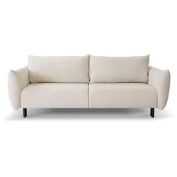 BETTSOFA UNO Beige Chenille-Stoff mit Schlaffunktion
