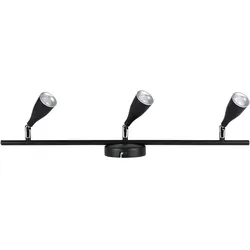 LED Deckenstrahler Wohnzimmerlampe 3-Flammig schwenkbar Schwarz Metall L 60 cm