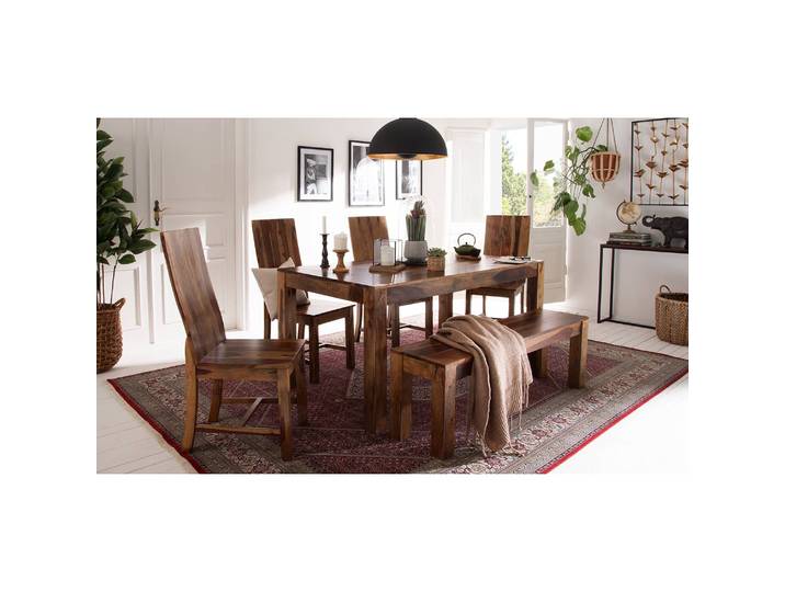 Esstisch 160cm Braun/Sheesham Honig Dunkel