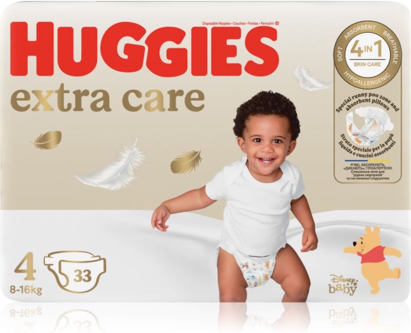 Huggies Extra Care Size 4 couches jetables 8-16 kg 33 pcs