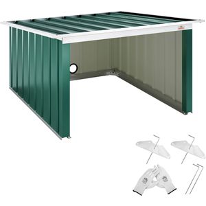 Gardebruk Mähroboter-Garage 109177, grün, aus Metall, universal, klappbar, 89 x 54 x 90 cm