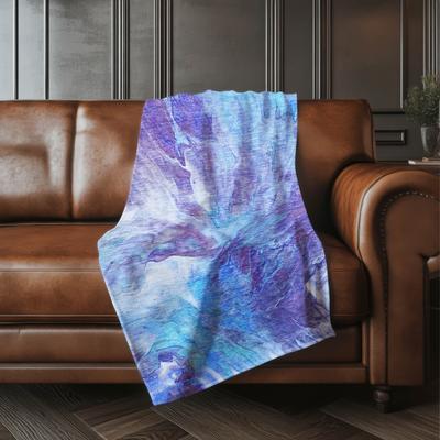 Addison Rugs Premium Machine Washable Abstract Watercolor Sherpa Throw Blanket