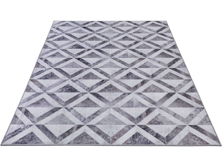 Teppich GINO FALCONE Serena GF 049 Gr. 2, grau, B:80cm H:7mm L:150cm, Kunstfaser, Teppiche, Teppich, gedruckte Felloptik, ideal im Wohnzimmer & Schlafzimmer
