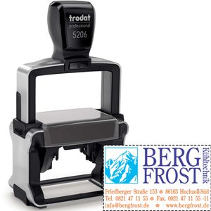 Trodat Stempel Professional, 5206 Multi Color, Textstempel, inklusive Textplatte, bis zu 7 Zeilen
