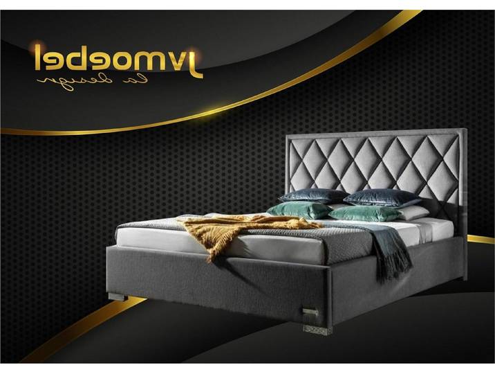Xlmoebel Polsterbett Designer Bett für Schlafzimmer – Luxus Möbel mit Textilbezug (Designer Bett), Made in Europa