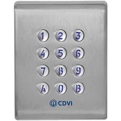 CDVI, Zutrittskontrolle, F0201000053-G Codeschloss 12 V, 24 V, 48V IP65 Bluetooth-fähig, mit beleuchteter Tast (Elektronische Zahlenkombination)