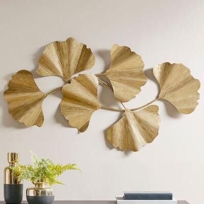 Jla Home/Furniture & Decor Faye Ginkgo Leaves Wall Art Gold , Gold
