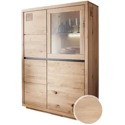 3S Frankenmöbel »Cara« Massivholz Highboard I WZ-0159 / Wildeiche