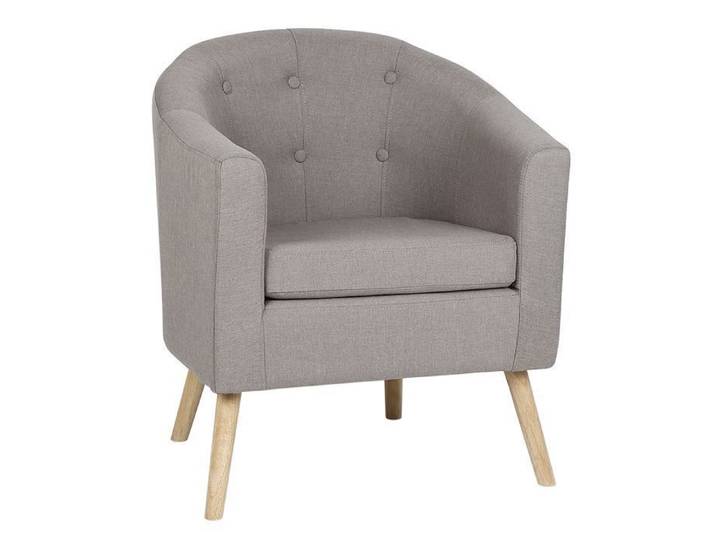 Petit Fauteuil en Tissu de Lin Petit Canapé Rembourrée Épaisse Style Scandinave Avec Accoudoirs et Dossier Marron LVHCMFOHM