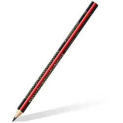 STAEDTLER Bleistift Jumbo, HB, Schreiblernbleistift, ergonomisches Dreikantformat, Schaft lackiert auf Wasserbasis, mit Namensfeld, 100 % PEFC