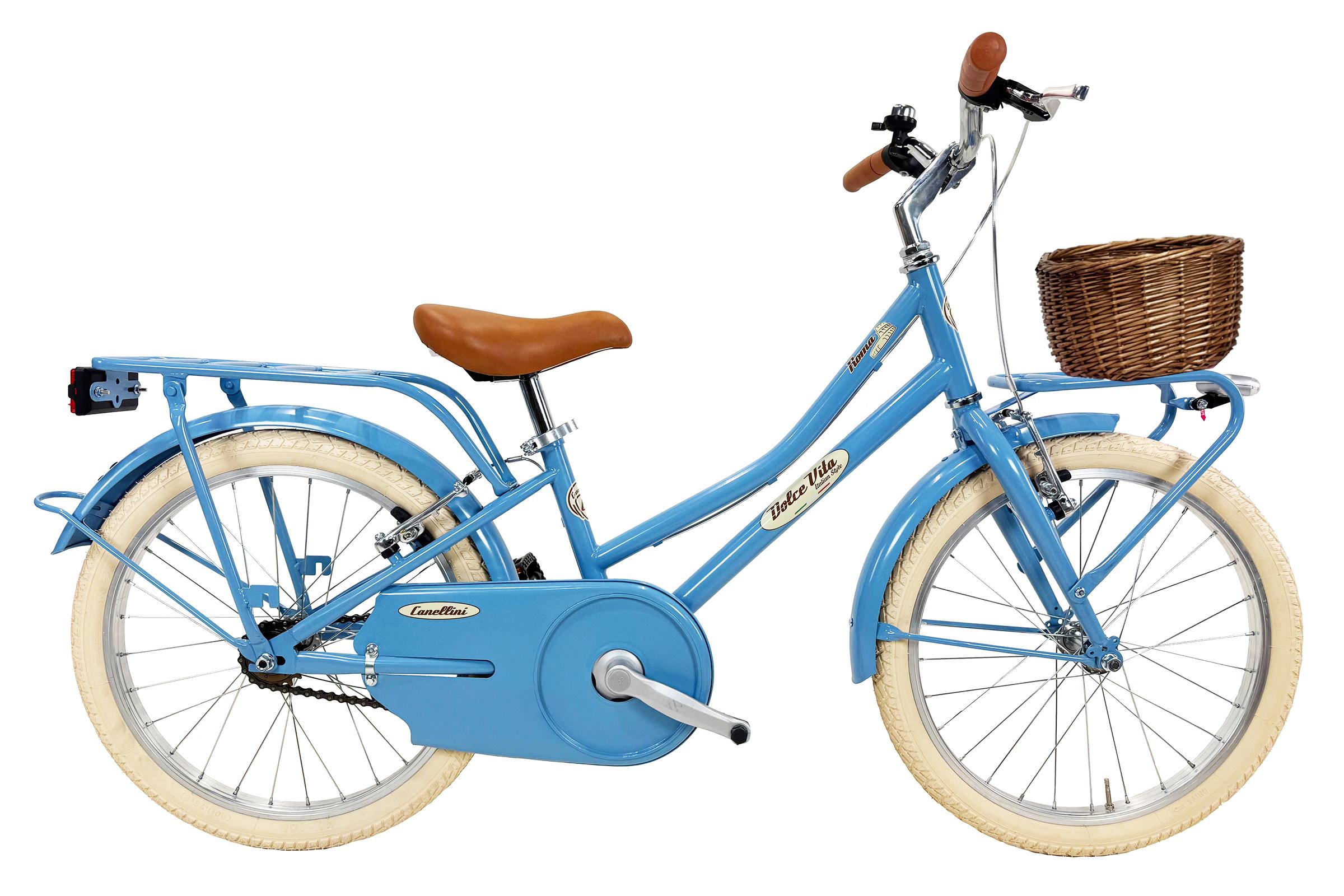 Mädchenfahrrad Dolce Vita by Canellini ROMA 20" 1V - HellBlau mit Korb
