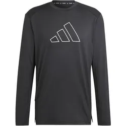 ADIDAS Herren Shirt Train Icons Small Logo Training, Größe L in Grau Grau