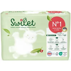 Swilet Die Bio-Windel Newborn (Gr. 1, Monatsbox, 216 Stk.)