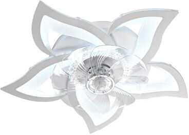 Lush Living Finds Smart Flower Ceiling Fan Light With Remote Control & Dimmable LED Lighting white