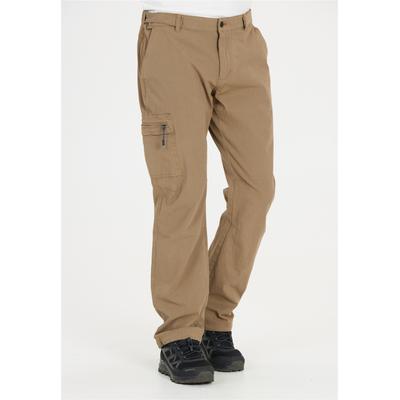 Cargohose WHISTLER "Levanger", Herren, Gr. XL, US-Größen, braun (karamell), 93% Baumwolle, 7% Elasthan, unifarben, normal, Hosen Cargohose, Schmucklos