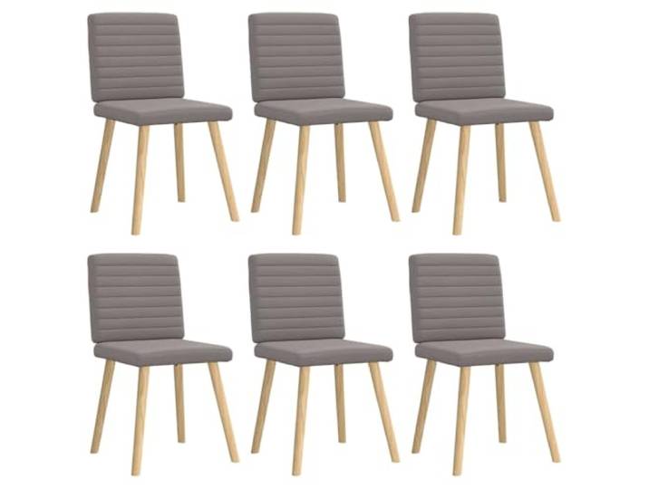 LMTYOENFG Esszimmerstühle 6er Set Polsterstuhl mit Holzbeinen Taupe Komfortables 6er Set Polsterstühle mit weichem Stoffbezug und Schaumstoffpolsterung für Küche, Wohnzimmer und Esszimmer.
