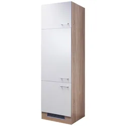 Kühlschrank-Umbauschrank Samoa Weiß/Eichefarben