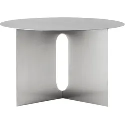 Androgyne Kaffeetisch 63 cm gebürsteter Stahl