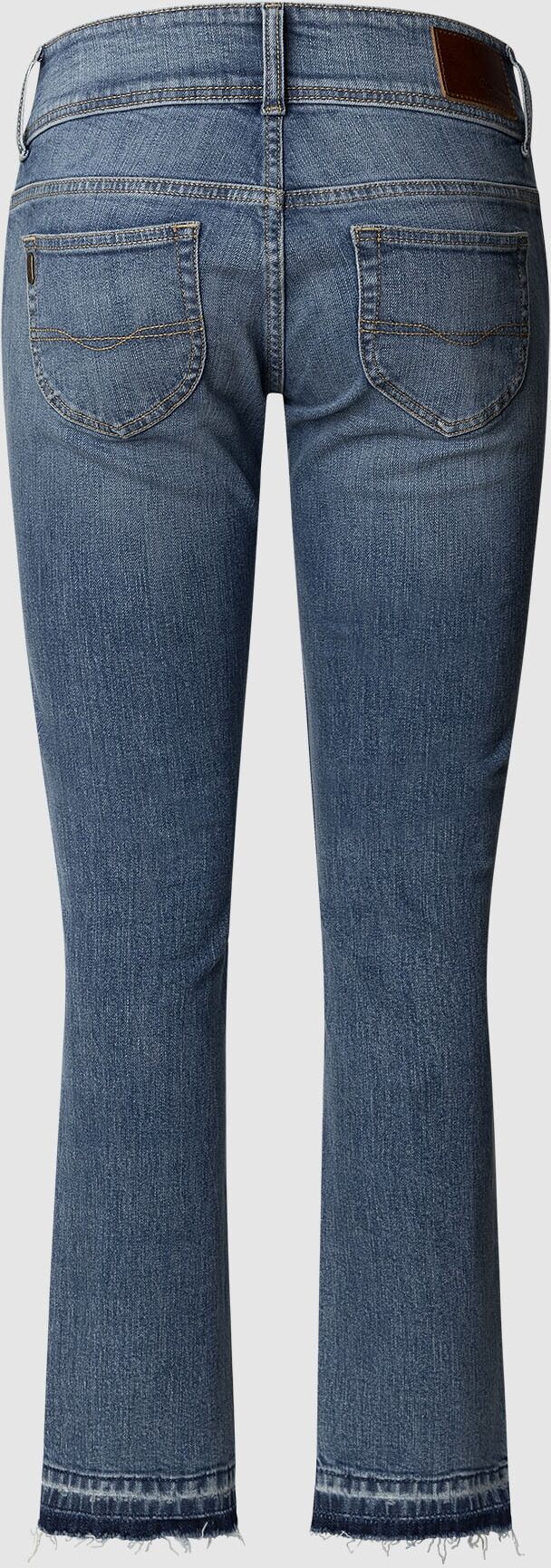 Slim-fit-Jeans PEPE JEANS "SLIM JEANS LW", Damen, Gr. 30, Länge 30, blau (light destroyed blau), Denim/Jeans, Obermaterial: 99% Baumwolle, 1% Elasthan, Destroyed-Effekte, slim fit lang, Jeans Slim-fit-Jeans, mit doppeltem Knopfverschluss light destroyed b