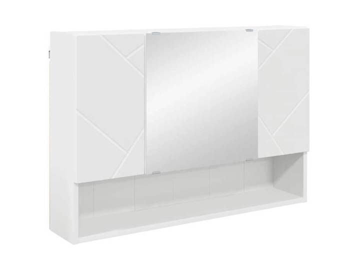 Black Friday Armoir emurale Cabinetmaquillage - Classique Armoir emiroir de Salle de Bain Blanc 80x17x55cm FR01_76829