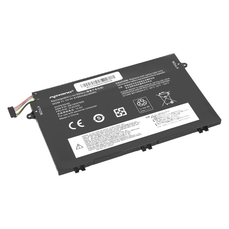 Movano Bateria Bateria 01AV445 do Lenovo ThinkPad E14 E15 E480 E580 E590 (4100 mAh) (BT/LE-E480)