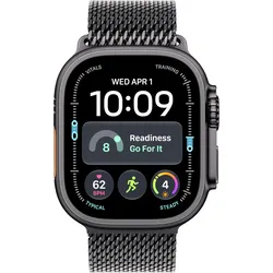 Apple Watch Ultra 4 Cellular 49mm Schwarz Titan Case Schwarz Titan Case Schwarz Titan Milanaise Band- L
