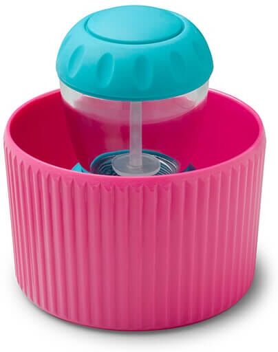 Zeal Aqua Dish Brush in Neon Pink Holder