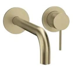 Herzbach MODUL7 Waschtisch-Armatur 70.702402.1.41 Fertigset 240mm Brass Steel