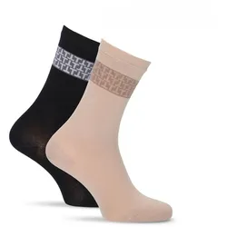 2er Pack Tamaris Comfort Socken Damen 9799 - black-sand 39-42