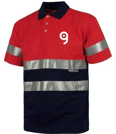 Polo alta visibilità bicolore in poliestere Personalizzate o neutre Workteam