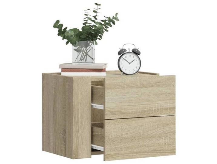 SALE 2026  Table de nuit Brun - Tables de chevet murales 2 pcs chêne sonoma 45x30x35cm PRO870574253