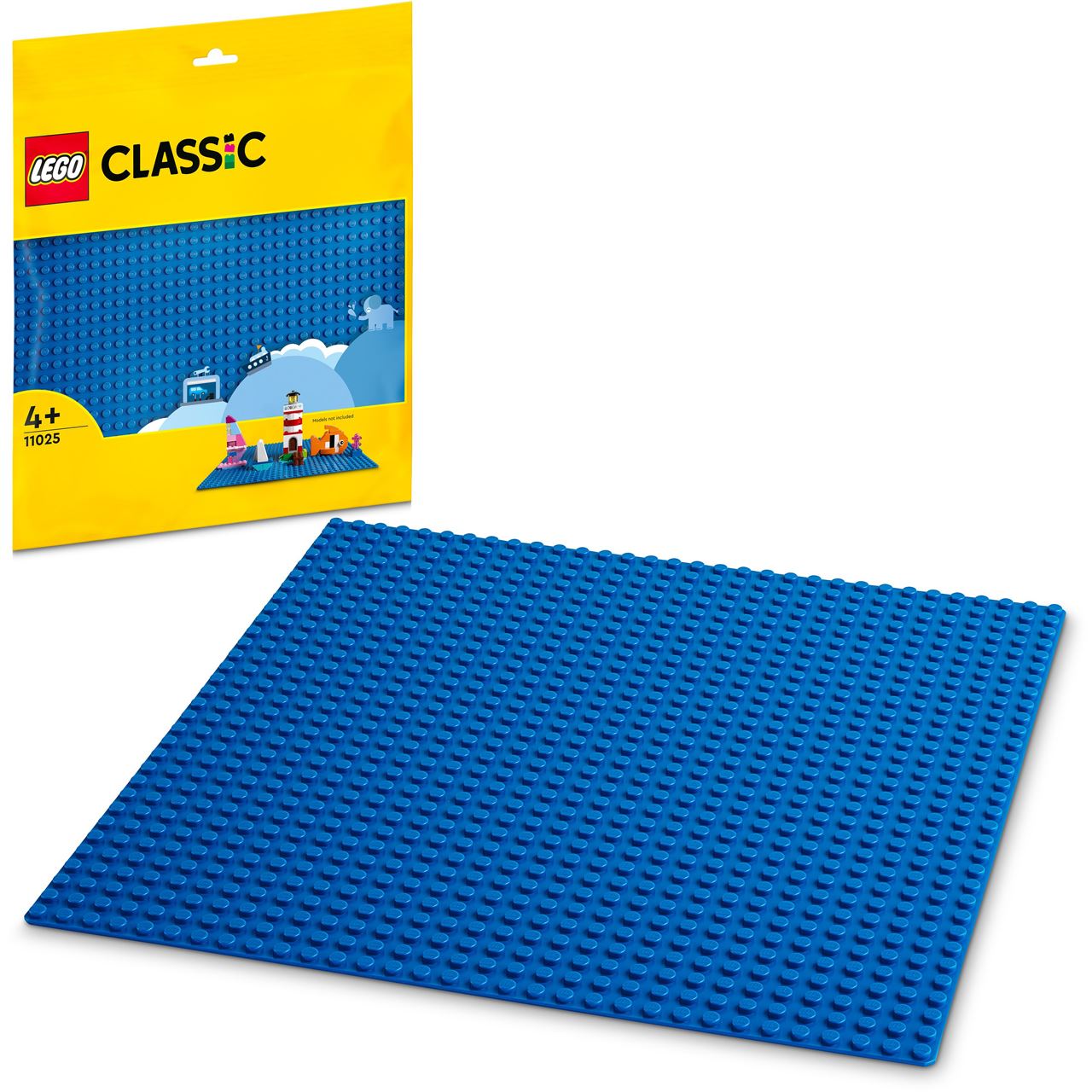 LEGO Classic 11025 Blaue Bauplatte, Grundplatte für LEGO Sets, 32x32