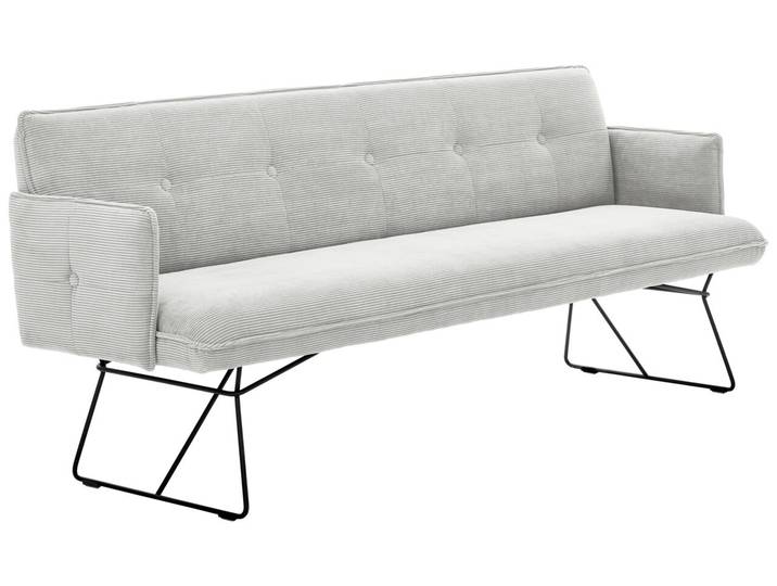 Pure Home Lifestyle Solobank 2-Sitzer klein COCONUT, silber, Stoff