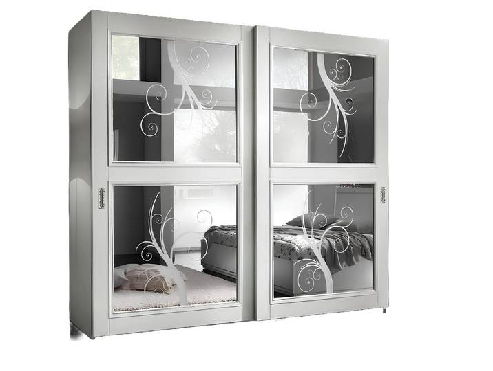 Xlmoebel Kleiderschrank Elegante Schrankwand aus Holz mit Schiebetüren in italienischem Design (Kleiderschrank) Hergestellt in Europa