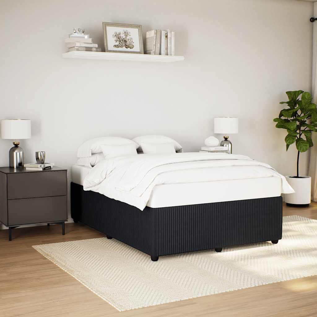 17 Stories Sigrunn Upholstered Bed Black Double