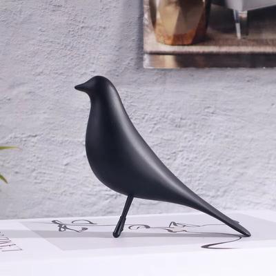 Inspired Finds Nordic Minimalist Bird Sculpture Resin Ornament For Modern Home Decor matte Black Obsidian