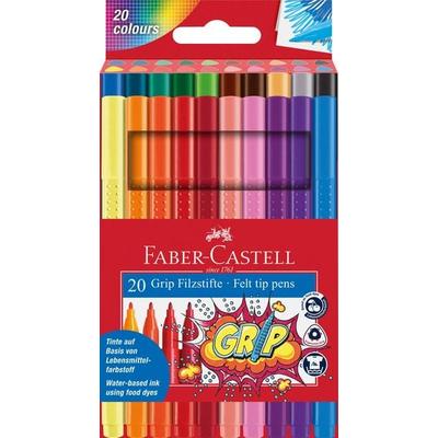Faber-Castell Filzstifte Grip Colour Marker, 20er Set