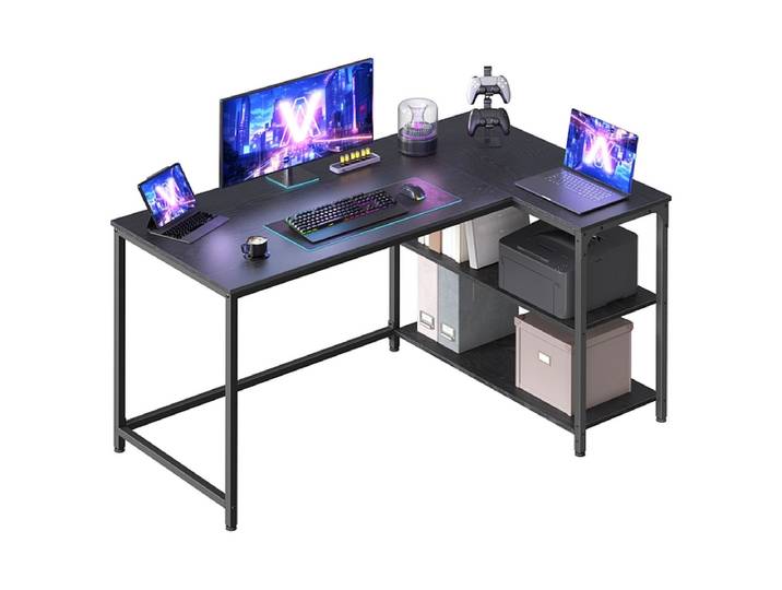 Eckschreibtisch SONGMICS FABRIK 80x120x76cm schwarz