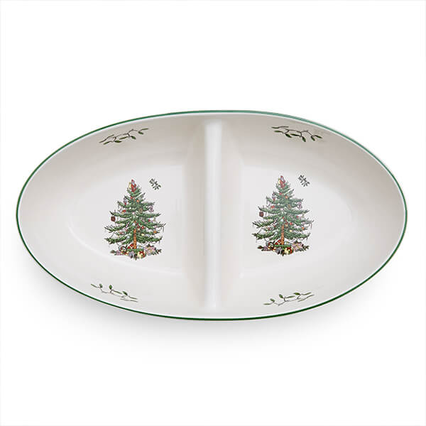 Spode Christmas Tree Large Divided Server