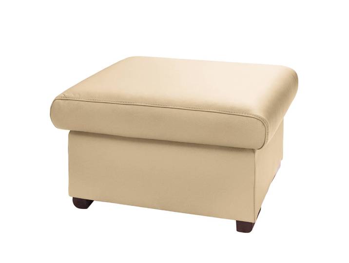 Polsterhocker Lamexa 70 x 44 x 60cm Beige/Warmes Beige